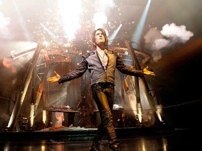 Criss Angel walking the stage